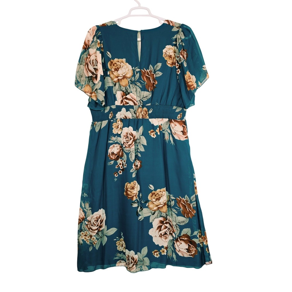 New Baltic Born Dress Womens 3X Floral Smocked Waist Boho Cottagecore Midi - Picture 6 of 16